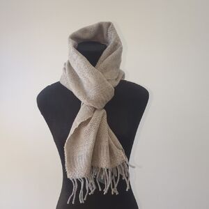 Elegant Beige and Gray Women's Scarf